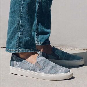 Men’s Slip On Algarve Soludos Sneakers Gray Camouflage Canvas NWOB Camo